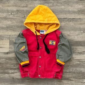 Vintage Little Levi's Green Earth Blue Jeans Color Blocking Jacket Size 5 RARE